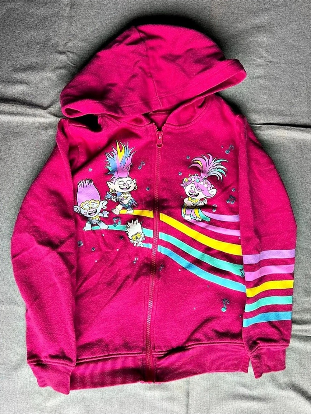 DreamWorks Trolls World Tour Zip-Up Hoodie Kids Pink